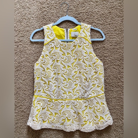 Anthropologie Greylin Valencia Lace Peplum Top - Picture 5 of 9